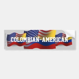 Adesivo Para Carro Bandeira de ondulação Colombiano-Americana