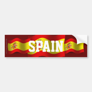 Adesivo Para Carro Bandeira de ondulação da espanha