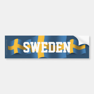 Adesivo Para Carro Bandeira de ondulação da suecia