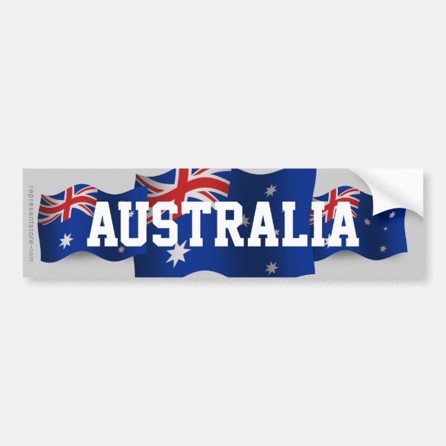 Adesivo Para Carro Bandeira de ondulação de Austrália (Frente)