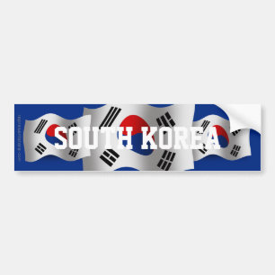 Adesivo Para Carro Bandeira de ondulação de Coreia do Sul