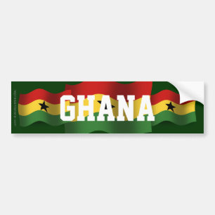 Adesivo Para Carro Bandeira de ondulação de Ghana