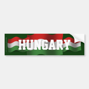 Adesivo Para Carro Bandeira de ondulação de Hungria