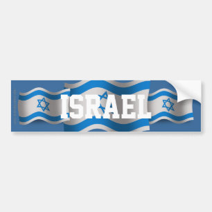 Adesivo Para Carro Bandeira de ondulação de Israel