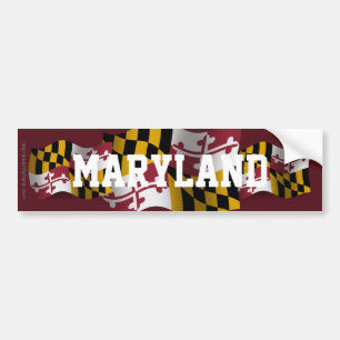 Adesivo Para Carro Bandeira de ondulação de Maryland
