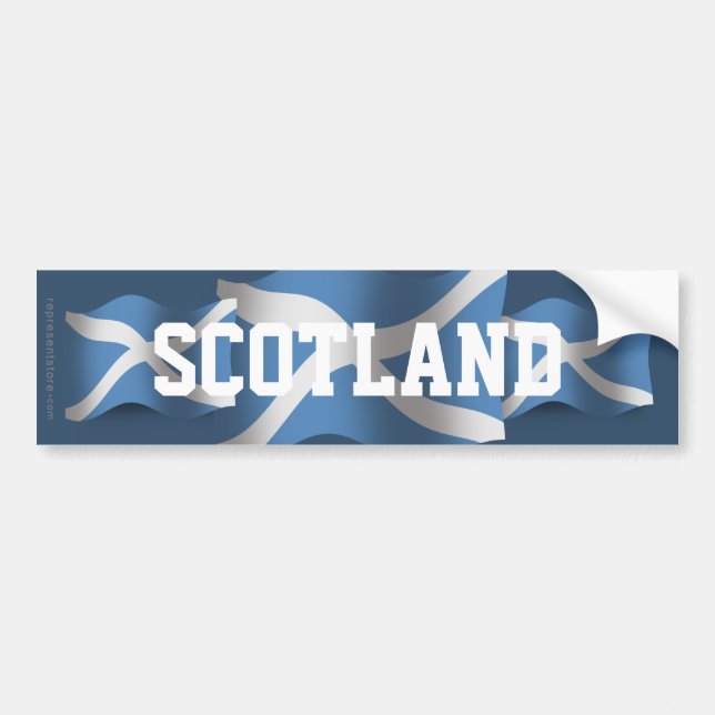 Adesivo Para Carro Bandeira de ondulação de Scotland (Frente)