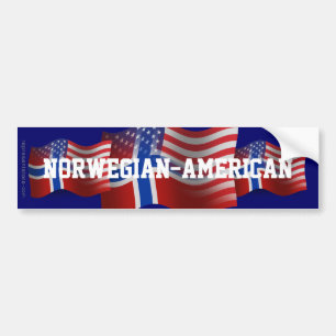 Adesivo Para Carro Bandeira de ondulação Norueguês-Americana