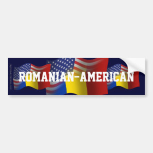 Adesivo Para Carro Bandeira de ondulação Romeno-Americana