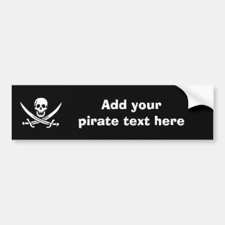 Adesivo Para Carro Bandeira de pirata alegre de Roger