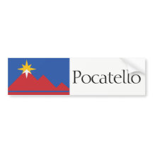 Bandeira de Pocatello, autocolante no vidro