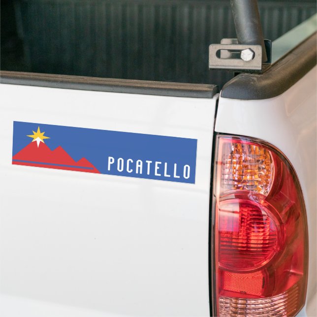 Adesivo Para Carro Bandeira de Pocatello, Idaho (No caminhão)