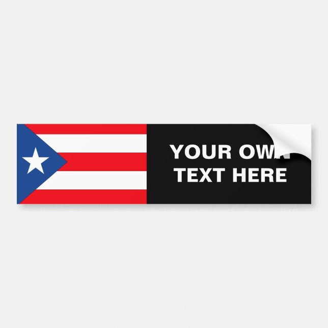 Adesivo Para Carro Bandeira de Puerto Rico (Frente)