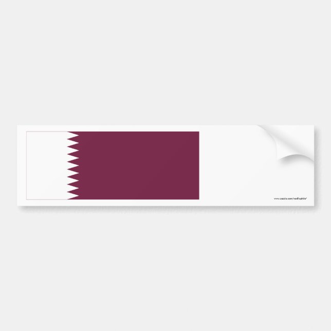 Adesivo Para Carro Bandeira de Qatar (Frente)