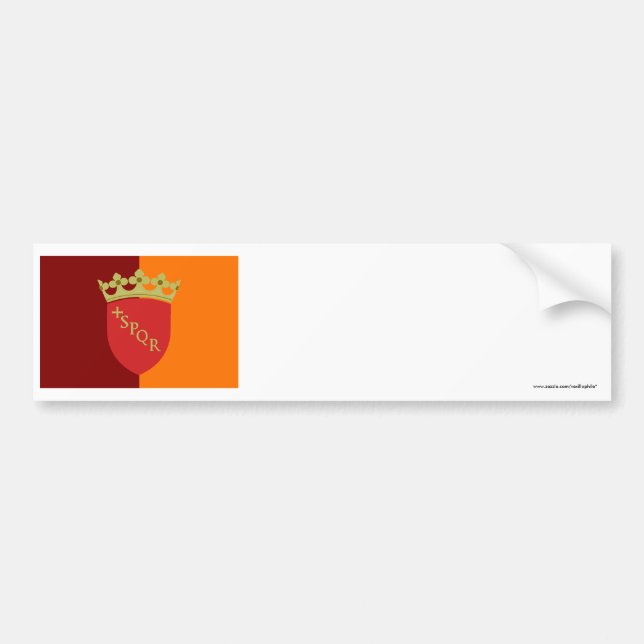 Adesivo Para Carro Bandeira de Roma (Frente)