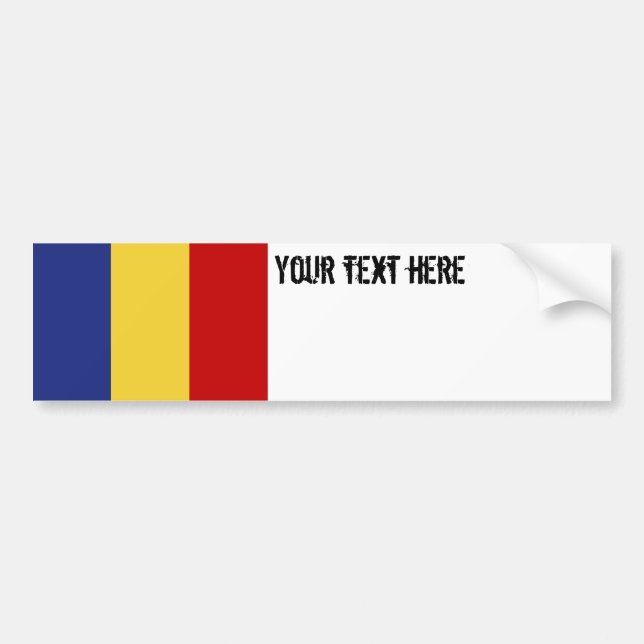 Adesivo Para Carro Bandeira de Romania (Frente)