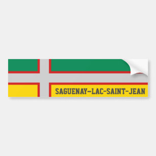 Adesivo Para Carro Bandeira de Saguenay-Lac-Santo-Jean (QUÉBEC)