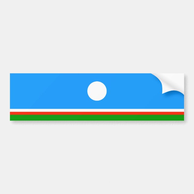 Adesivo Para Carro Bandeira de Sakha (Frente)
