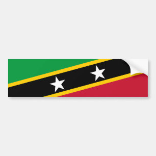 Adesivo Para Carro Bandeira de São Cristóvão e Nevis