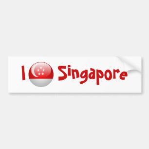Adesivo Para Carro Bandeira de Singapore