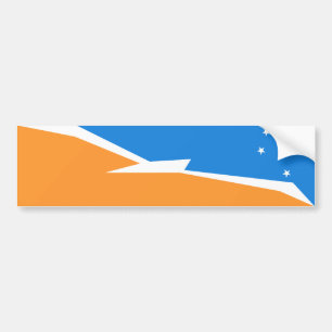 Adesivo Para Carro Bandeira de Terra do Fogo. Patagonia, Argentina