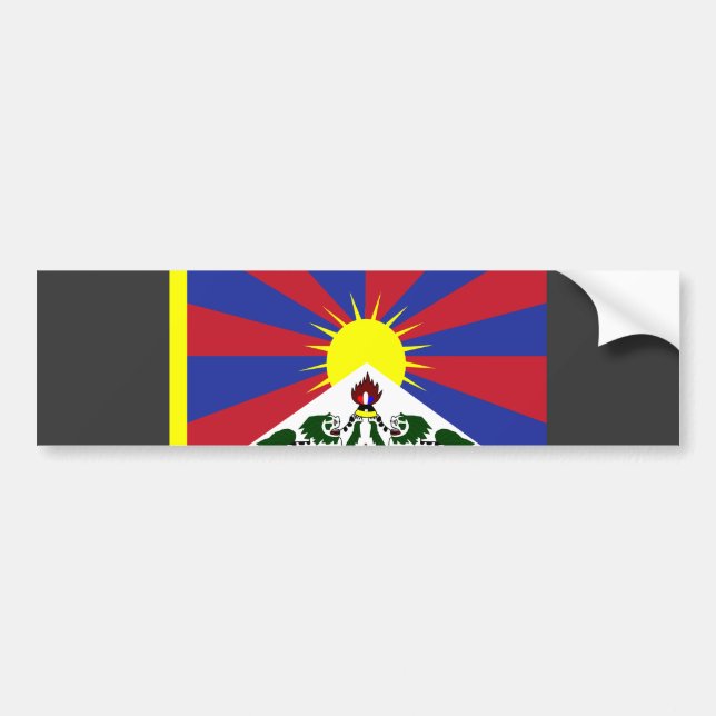 Adesivo Para Carro Bandeira de Tibet (Frente)