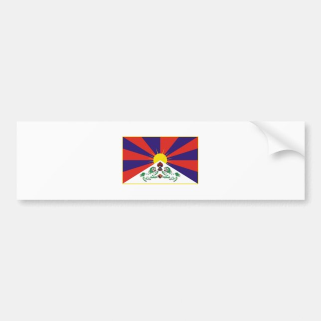 Adesivo Para Carro Bandeira de Tibet (Frente)