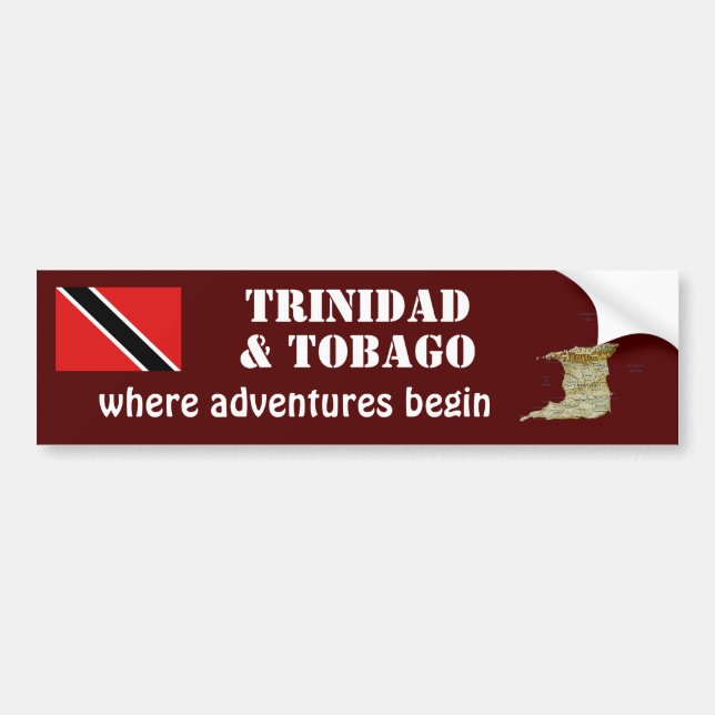 Adesivo Para Carro Bandeira de Trinidad & de Tobago + Autocolante no (Frente)