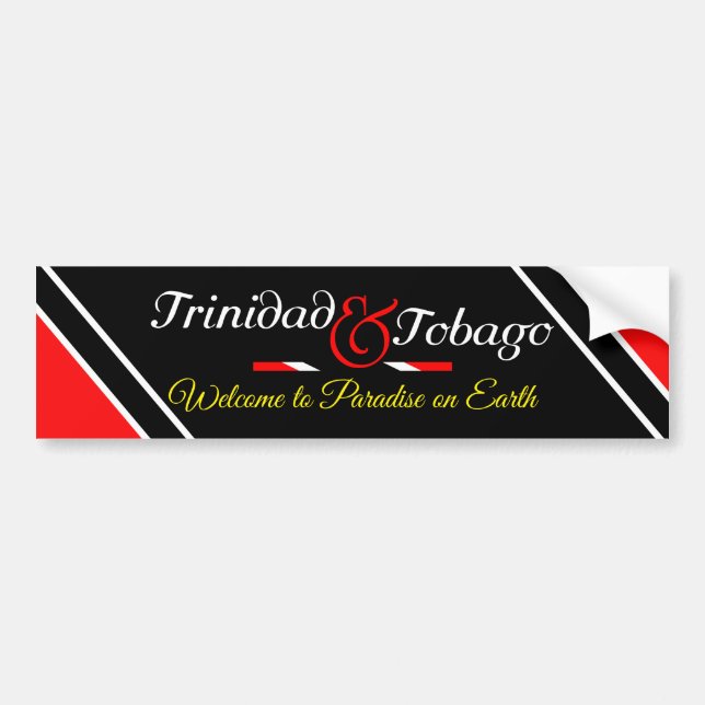Adesivo Para Carro Bandeira de Trinidad e Tobago (Frente)