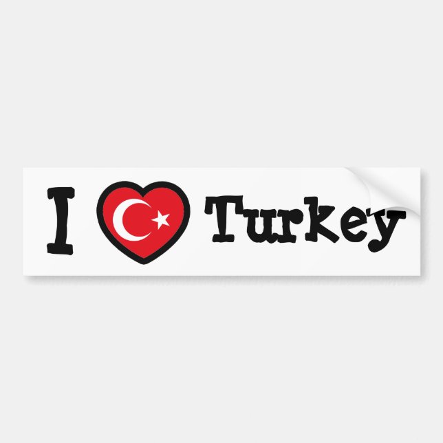 Adesivo Para Carro Bandeira de Turquia (Frente)