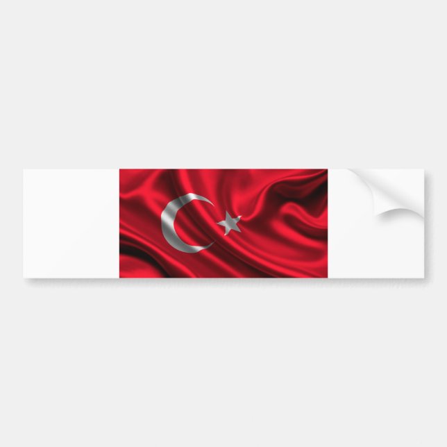 Adesivo Para Carro Bandeira de Turquia, bandeira turca (Frente)