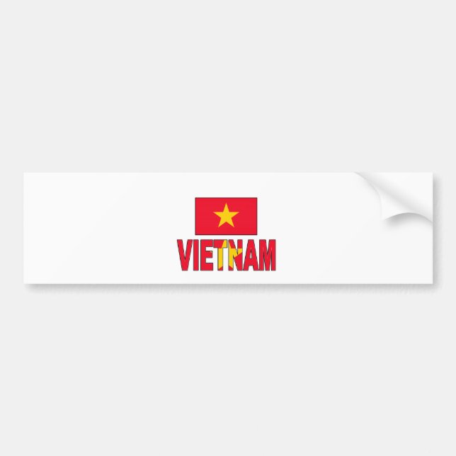 Adesivo Para Carro Bandeira de Vietnam (Frente)