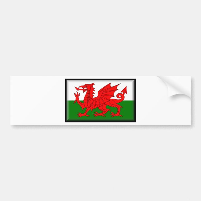 Adesivo Para Carro Bandeira de Wales (Frente)