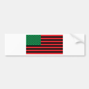 Adesivo Para Carro Bandeira do afro-americano - preto e verde