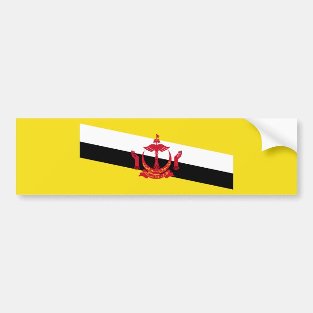 Adesivo Para Carro Bandeira do Brunei (Frente)