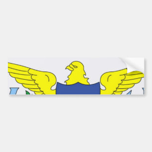 Adesivo Para Carro Bandeira do Bumper Sticker das Ilhas Virgens