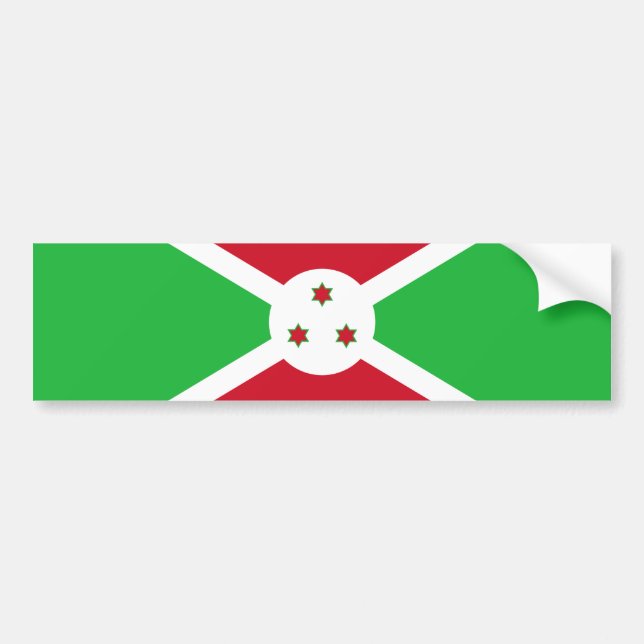 Adesivo Para Carro Bandeira do Burundi Patriótico (Frente)