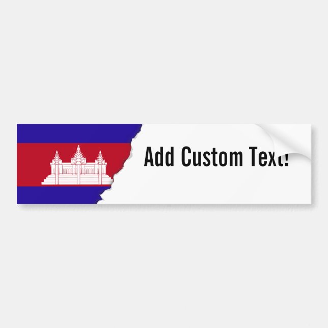 Adesivo Para Carro Bandeira do Camboja (Frente)