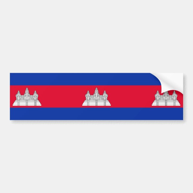 Adesivo Para Carro Bandeira do Camboja (Frente)