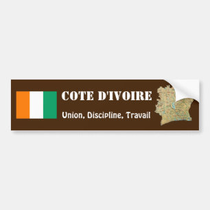 Adesivo Para Carro Bandeira do d'Ivoire da costa + Autocolante no