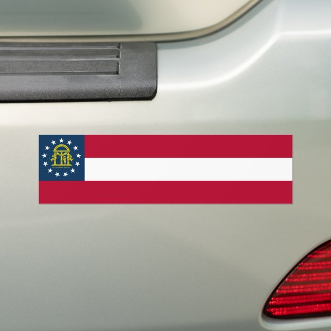 Adesivo Para Carro Bandeira do Estado da Geórgia (No carro)