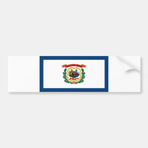 Adesivo Para Carro Bandeira do Estado da Virgínia Ocidental
