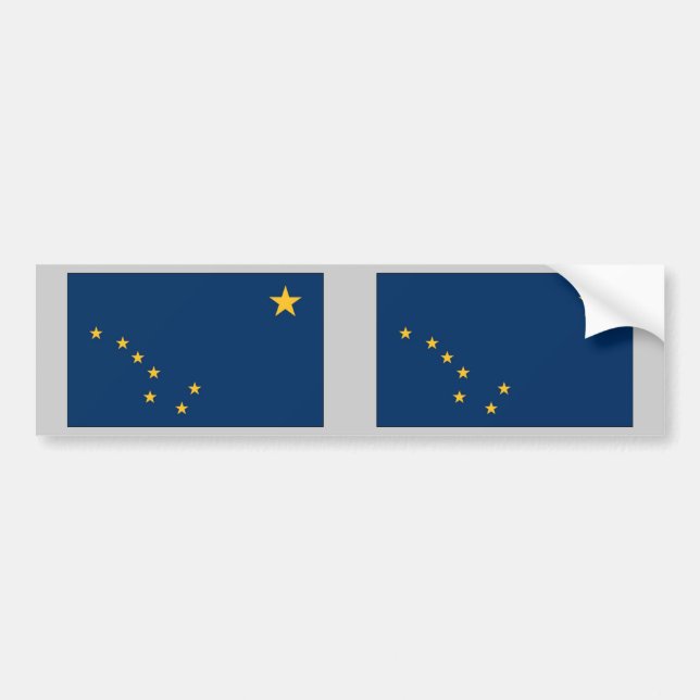 Adesivo Para Carro Bandeira do estado de Alaska (Frente)