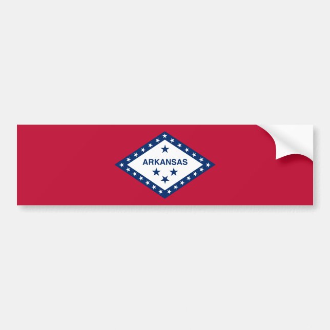 Adesivo Para Carro Bandeira do estado de Arkansas (Frente)