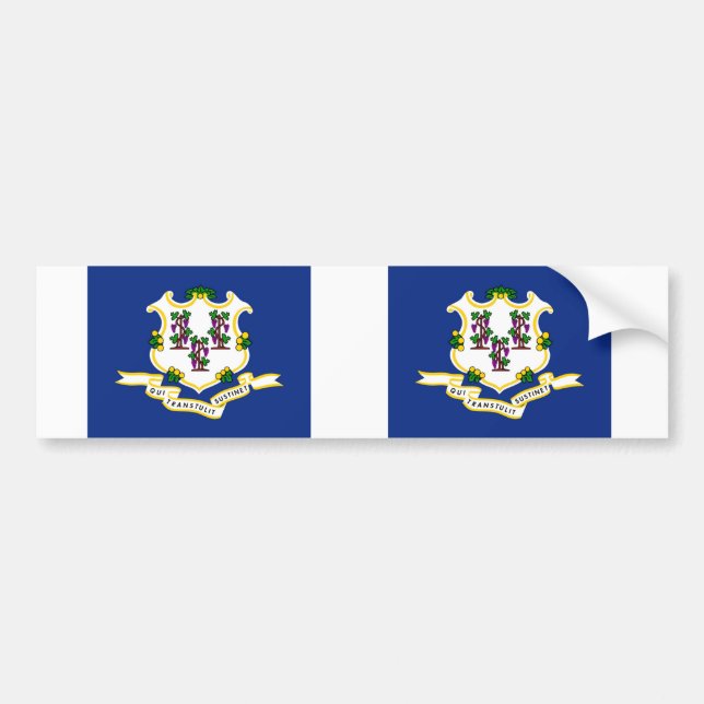 Adesivo Para Carro bandeira do Estado de Connecticut (Frente)