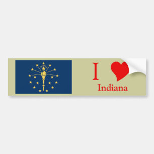 Adesivo Para Carro Bandeira do estado de Indiana