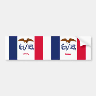 Adesivo Para Carro Bandeira do estado de Iowa