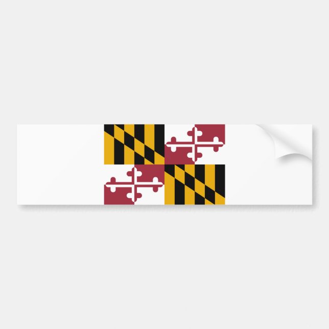 Adesivo Para Carro Bandeira do Estado de Maryland (Frente)