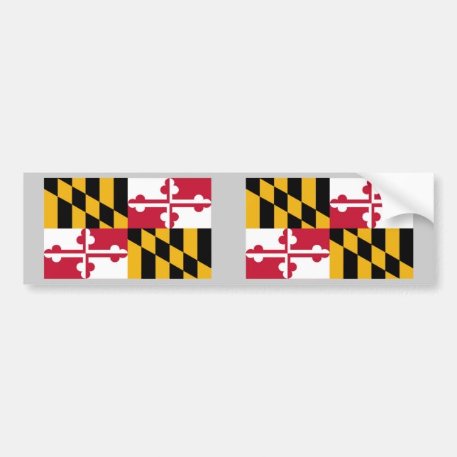 Adesivo Para Carro Bandeira do estado de Maryland (Frente)
