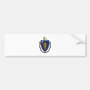 Adesivo Para Carro Bandeira do Estado de Massachusetts