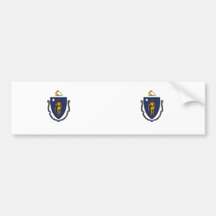 Adesivo Para Carro Bandeira do estado de Massachusetts